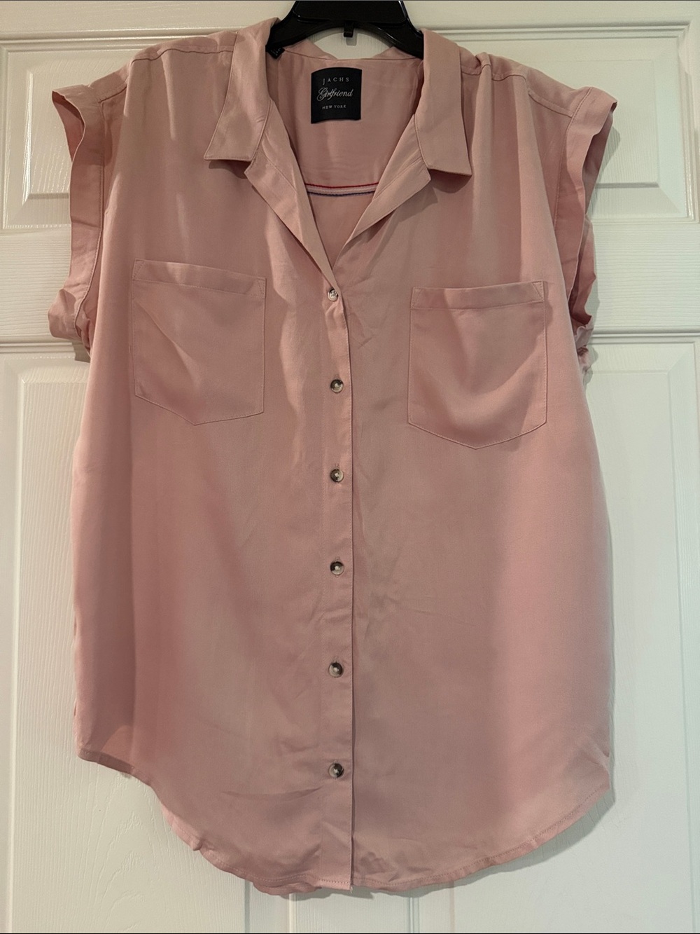 Jachs Sleeveless Button-Front Top in Blush Pink